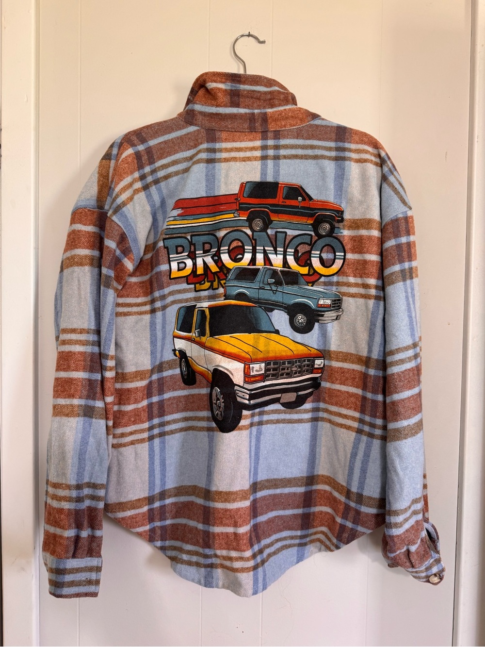 Ford Blue and Brown Plaid Button-Down Shirt